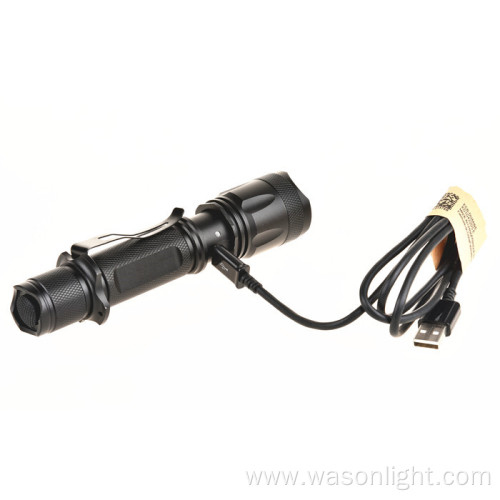 Aluminum High Power USB Rechargeable Led Flashlight